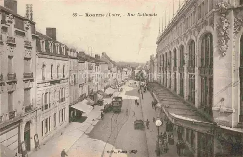 AK / Ansichtskarte ROANNE 42 Loire Rue Nationale