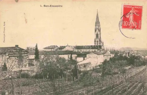 AK / Ansichtskarte Bon-Encontre AGEN 47 Lot-et-Garonne Vue générale Eglise