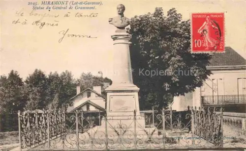 AK / Ansichtskarte Miramont-de-Guyenne Marmande 47 Lot-et-Garonne Statue du Général de Grammont
