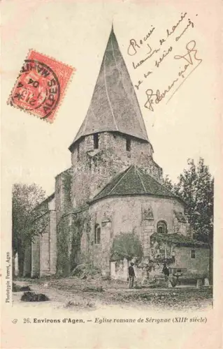 AK / Ansichtskarte Serignac-sur-Garonne AGEN 47 Lot-et-Garonne Eglise romane XIIIe siècle