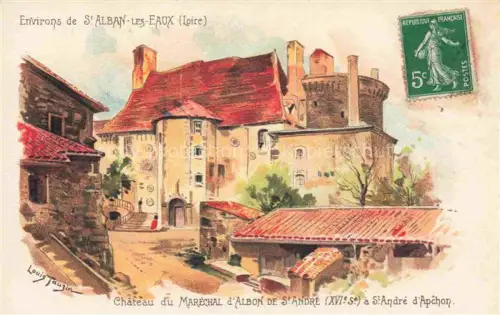 AK / Ansichtskarte St-Andre-d Apchon ROANNE 42 Loire Château du Maréchal d'Albon de St. André XVIe siècle Peinture Kuenstlerkarte