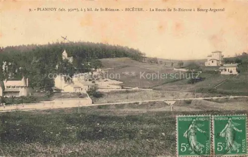 AK / Ansichtskarte Planfoy Saint-Etienne 43 Loire Vue générale Route de St. Etienne à Bourg-Argental