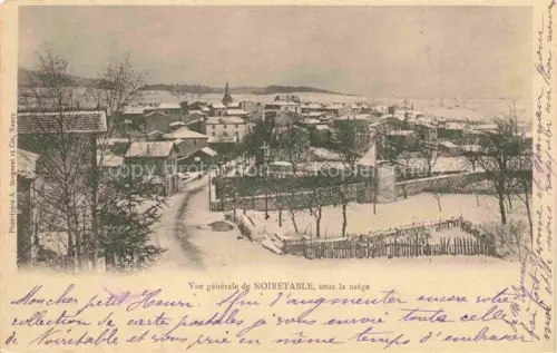 AK / Ansichtskarte Noiretable Montbrison 42 Loire Vue générale sous la neige