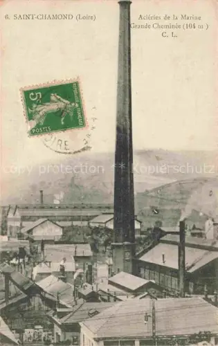 AK / Ansichtskarte Saint-Chamond-sur-le-Gier 42 Loire Aciéries de la Marine Grande Cheminée