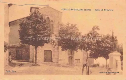 AK / Ansichtskarte Pouilly-les-Nonains ROANNE 42 Loire Eglise et monument
