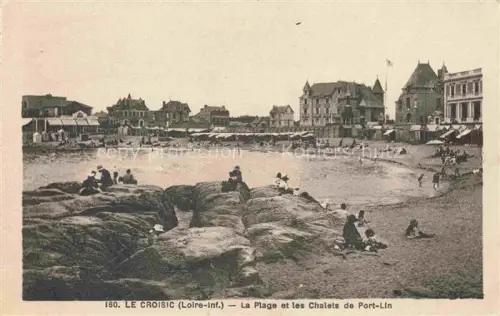 AK / Ansichtskarte Le Croisic Saint-Nazaire 44 Loire-Atlantique La plage et les chalets de Port-Lin