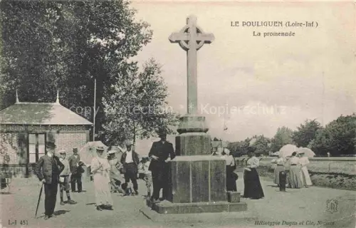 AK / Ansichtskarte LE POULIGUEN Saint-Nazaire 44 Loire-Atlantique La promenade Croix
