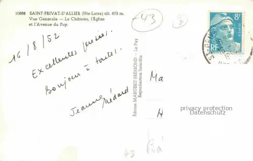 AK / Ansichtskarte Saint-Privat-d Allier Vue générale Château Eglise Avenue du Puy