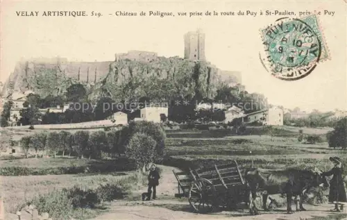 AK / Ansichtskarte St-Paulien LE PUY 43 Haute-Loire Château de Polignac vue prise de la route du Puy