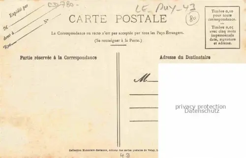 AK / Ansichtskarte LE PUY  en-Velay 43 Haute-Loire Jeune couple de montagnards de la Haute-Loire Cheval Foire de la Toussaint