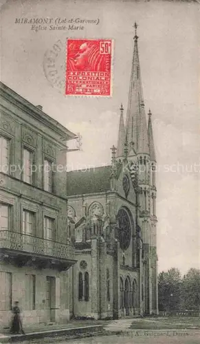 AK / Ansichtskarte Miramont-de-Guyenne Marmande 47 Lot-et-Garonne Eglise Sainte-Marie