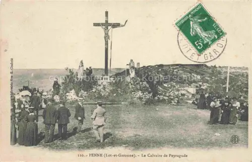 AK / Ansichtskarte Penne-d Agenais Villeneuve-sur-Lot 47 Lot-et-Garonne Le Calvaire de Peyragude Croix