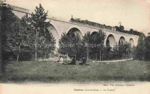 AK / Ansichtskarte Clairac Marmande 47 Lot-et-Garonne Le viaduc Chemin de Fer Train
