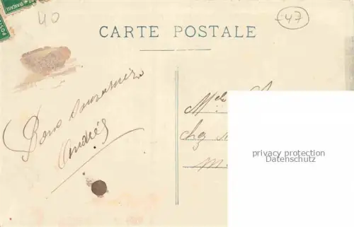 AK / Ansichtskarte Port Sainte Marie AGEN 47 Lot-et-Garonne Pont suspendu avec vue de l'Eglise Notre-Dame