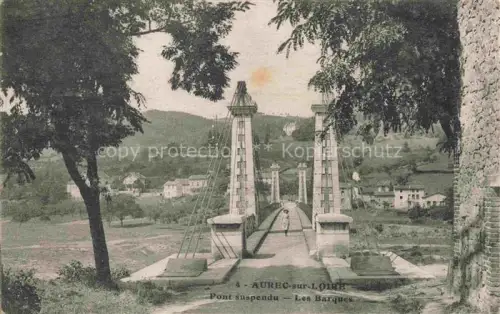 AK / Ansichtskarte Aurec-sur-Loire Yssingeaux 43 Haute-Loire Pont suspendu Les barques