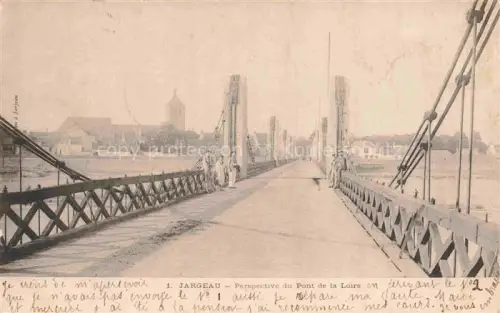 AK / Ansichtskarte Jargeau Orleans 45 Loiret Perspective du Pont de la Loire