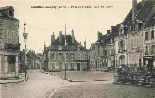 AK / Ansichtskarte Chatillon-Coligny Montargis 45 Loiret Place du Marché Rue Jean-Jaurès