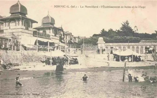 AK / Ansichtskarte PORNIC 44 Loire-Atlantique Plage de la Noeveillard Etablissement de bains et la plage