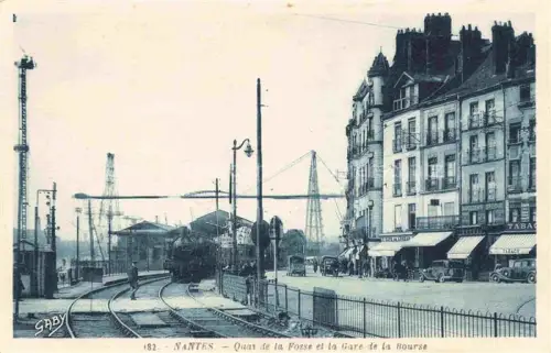 AK / Ansichtskarte NANTES 44 Loire-Atlantique Quai de la Fosse et la Gare de la Bourse