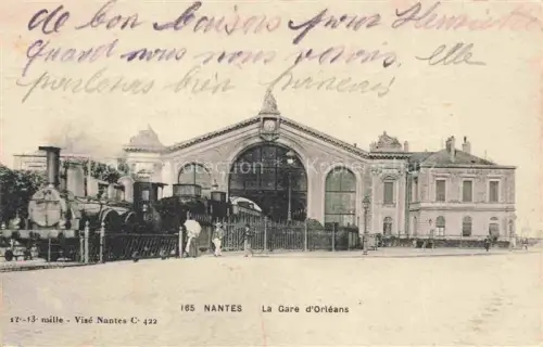 AK / Ansichtskarte NANTES 44 Loire-Atlantique La gare train Dampflokomotive