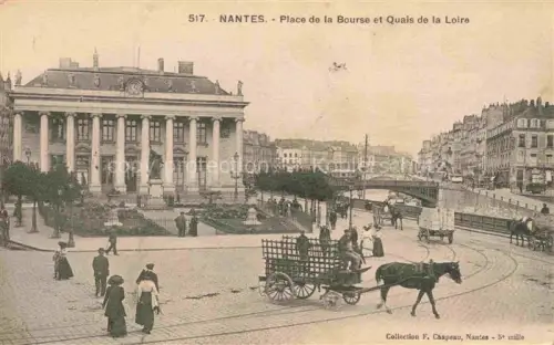 AK / Ansichtskarte NANTES 44 Loire-Atlantique Place de la Bourse et Quais de la Loire