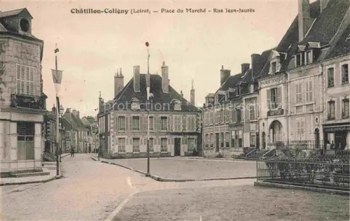 AK / Ansichtskarte Chatillon-Coligny Montargis 45 Loiret Place du Marché Rue Jean-Jaurès