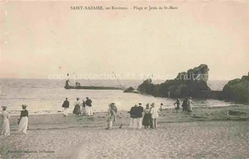 AK / Ansichtskarte SAINT-NAZAIRE  ST-NAZAIRE 44 Loire-Atlantique Plage et jetée de St. Marc