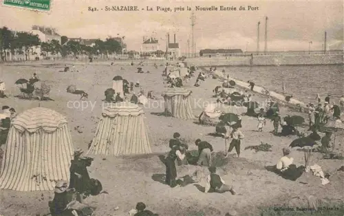 AK / Ansichtskarte SAINT-NAZAIRE  ST-NAZAIRE 44 Loire-Atlantique La plage près la nouvelle entrée du port