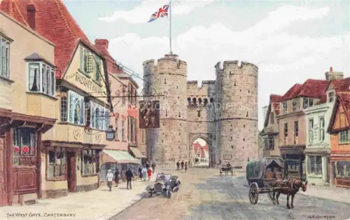 AK / Ansichtskarte ARQ QUINTON Alfred Robert (1853-1934) Kuenstlerkarte Nr. 2718 The West Gate Canterbury England 