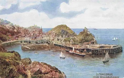 AK / Ansichtskarte ARQ QUINTON Alfred Robert (1853-1934) Kuenstlerkarte Nr. 933 Ilfracombe Hillsborough England Segelboote 