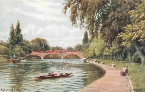 AK / Ansichtskarte ARQ QUINTON Alfred Robert (1853-1934) Kuenstlerkarte Nr. 3022 The Avon Evesham Boote England 