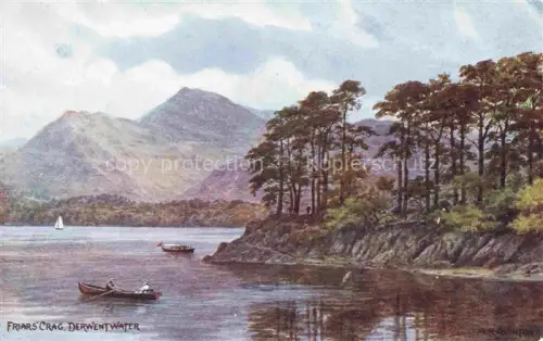 AK / Ansichtskarte ARQ QUINTON Alfred Robert (1853-1934) Kuenstlerkarte Nr. 1498 Friar's Crag Derwntwater Boote England 