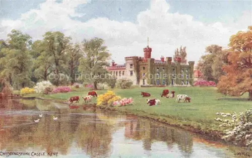 AK / Ansichtskarte ARQ QUINTON Alfred Robert (1853-1934) Kuenstlerkarte Nr. 1280 Chiddingstone Castle Knet Kuehe England 