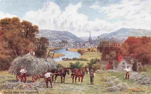 AK / Ansichtskarte ARQ QUINTON Alfred Robert (1853-1934) Kuenstlerkarte Nr. 1382 RossFrom The Meadows Landwirtschaft Pferde England 
