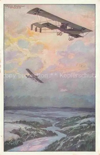 AK / Ansichtskarte SCHULZE Hans-Rudolf Berlin Militaria Kuenstlerkarte Deutsche Luftflotten Verein 