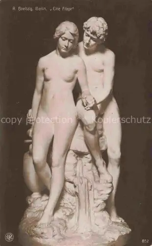 AK / Ansichtskarte Foto NPG Nr. 852 R. Boeltzig Berlin Skulpturen Eine Frage 