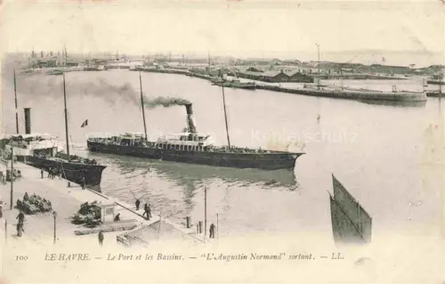 AK / Ansichtskarte Dampfer Binnenschifffahrt Le Havre Bassines L Augustin Normand 