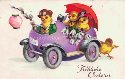 AK / Ansichtskarte Vermenschlicht Humanises-- Ostern Auto AES NR. 1169