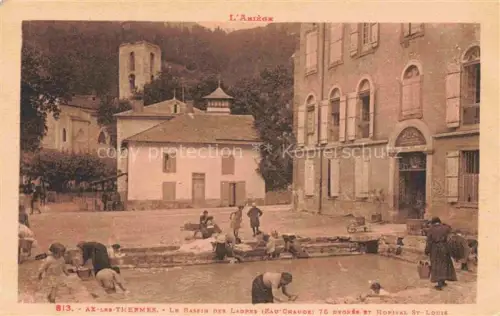 AK / Ansichtskarte Ax-les-Thermes Ax-les-Hermes FOIX 09 Ariege Le Bassin des Ladres Hôpital St. Louis