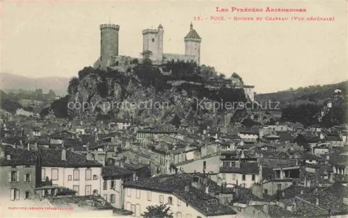 AK / Ansichtskarte FOIX 09 Ariege Vue générale et Rocher du Château