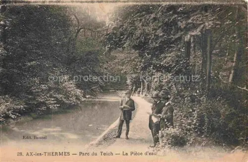 AK / Ansichtskarte Ax-les-Thermes Ax-les-Hermes FOIX 09 Ariege Parc du Teich la pièce d'eau