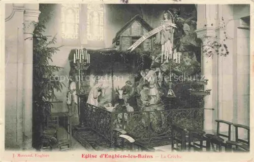 AK / Ansichtskarte Krippe Weihnachtskrippe Crib Copier Eglise d'Enghien les Bains la Creche 