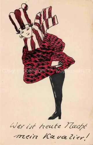 AK / Ansichtskarte Handgemalt hand-painted peint-a-la-main pintado-a-mano-- Clown 