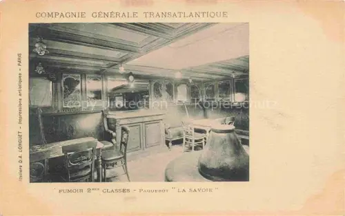 AK / Ansichtskarte Schiffe Oceanliner Paquebot la Savoie Compagnie generale Transatlantique 