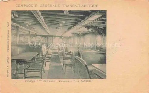 AK / Ansichtskarte Schiffe Oceanliner Paquebot la Savoie Compagnie generale Transatlantique 