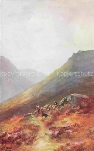 AK / Ansichtskarte DYER William Henry (1890-1930) Kuenstlerkarte Nr. Gathering Sheep Exmoor Schaeferei 
