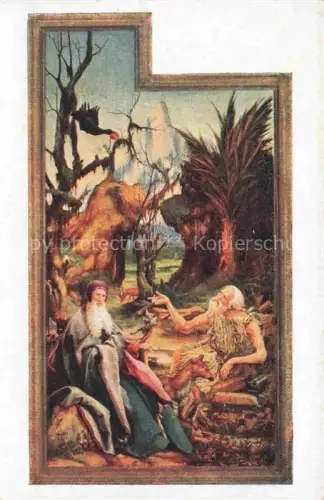 AK / Ansichtskarte GRUNEWALD Mathias Kuenstlerkarte Saint Antoine Saint Paul Ermite