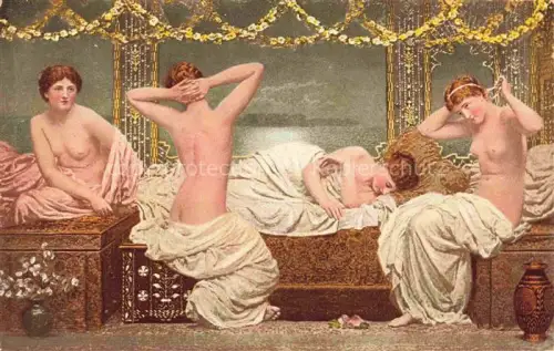 AK / Ansichtskarte MOORE Kuenstlerkarte A Summer night Frauen