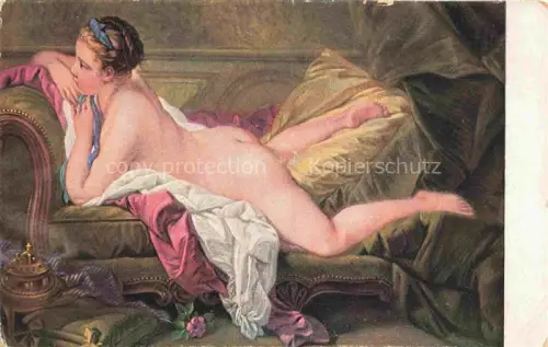 AK / Ansichtskarte BOUCHER Francois (1703-1770) Kuenstlerkarte Ruhendes Maedchen Fille repossante 