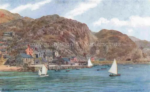 AK / Ansichtskarte ARQ QUINTON Alfred Robert (1853-1934) Kuenstlerkarte Nr. 2229 Barmouth from the Island Segelboote 